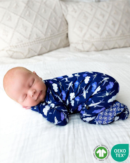 Airplane Zippered Footie