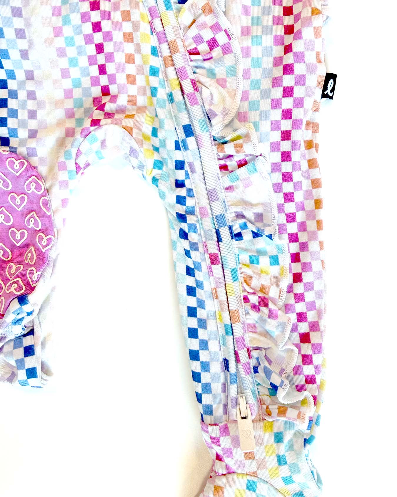 Aria Ruffled Zippered Footie