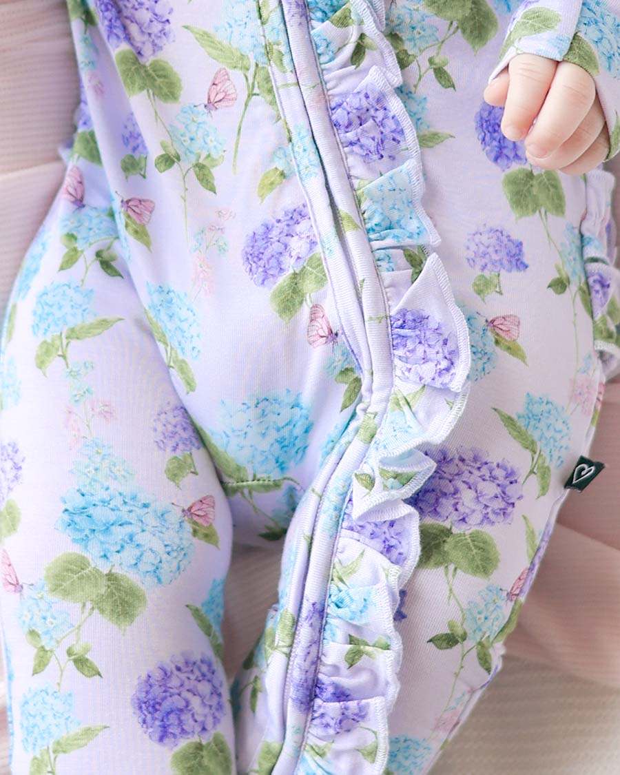 Colette Ruffled Zippered Footie