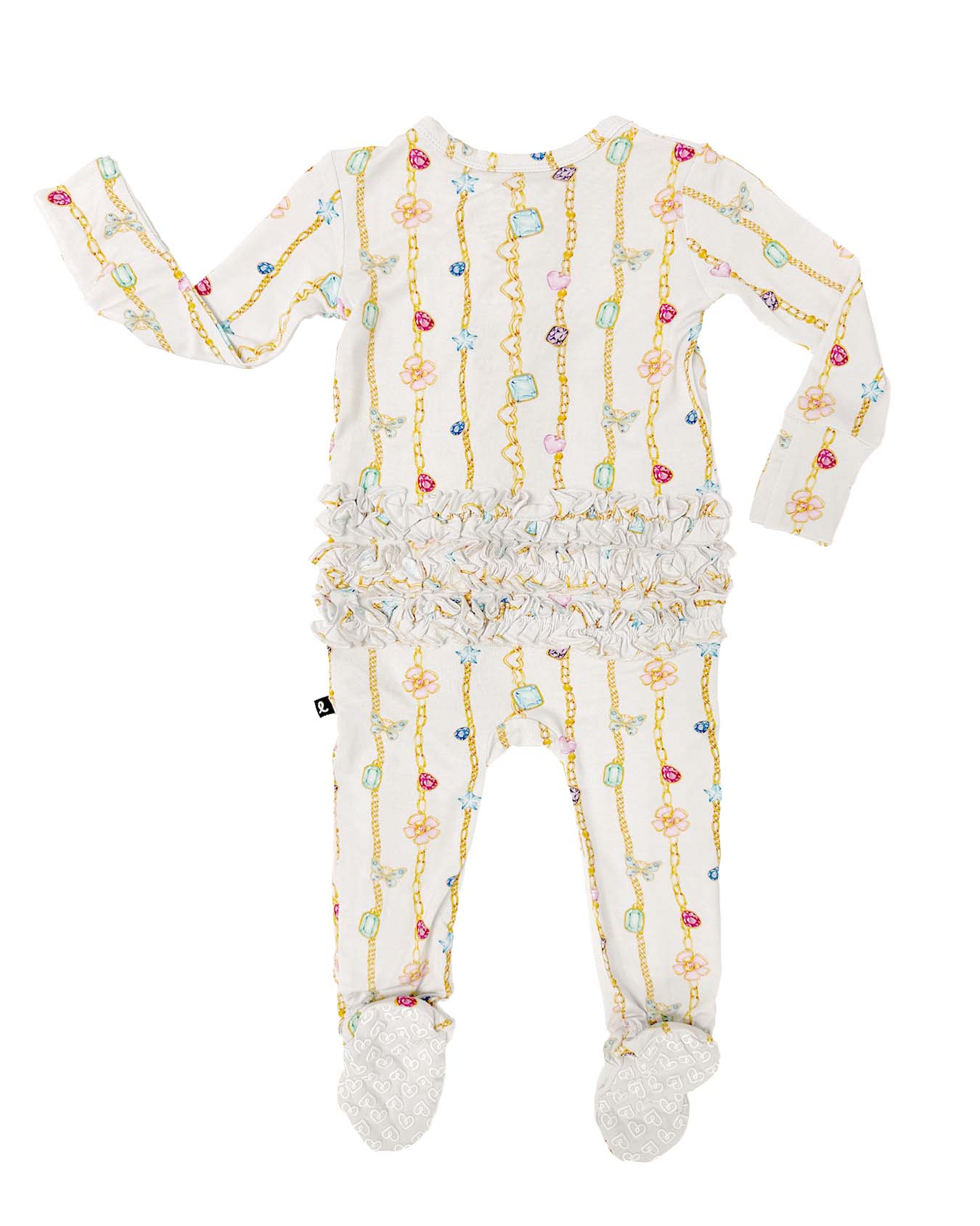 Elizabeth Ruffled Zippered Footie
