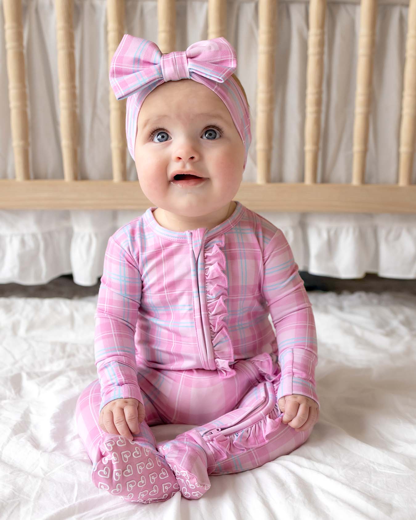 Peyton Ruffled Zippered Footie