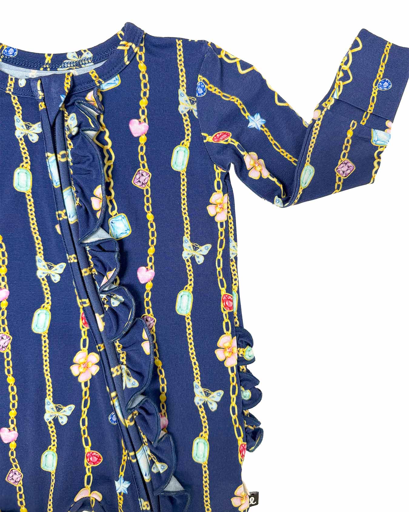 Zara Ruffled Zippered Footie