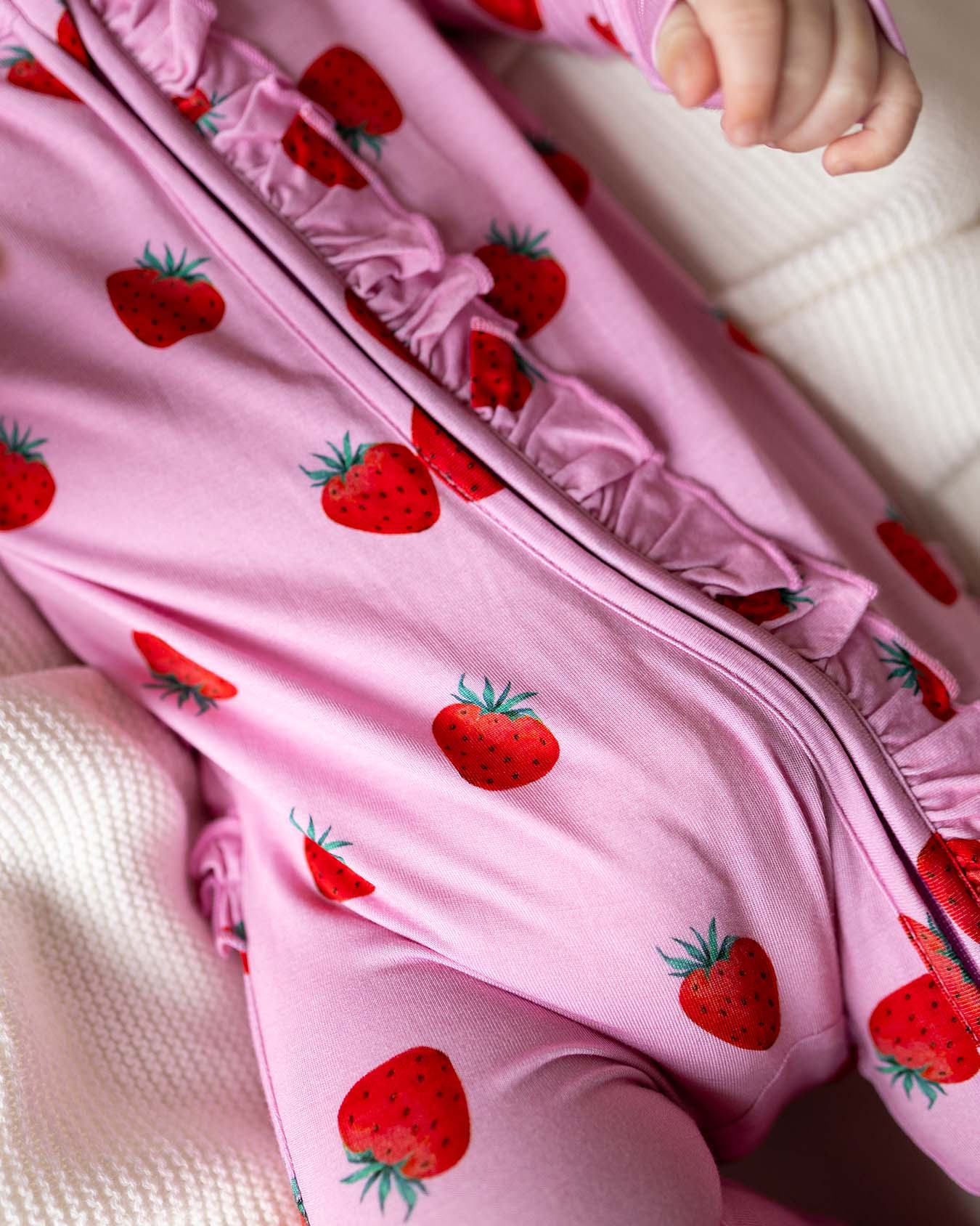 Hadley Ruffled Zippered Footie