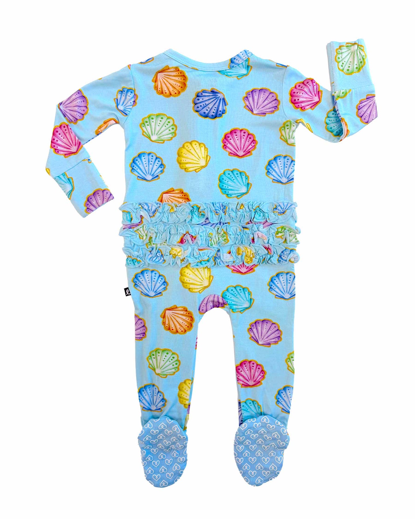 Jenna Ruffled Zippered Footie
