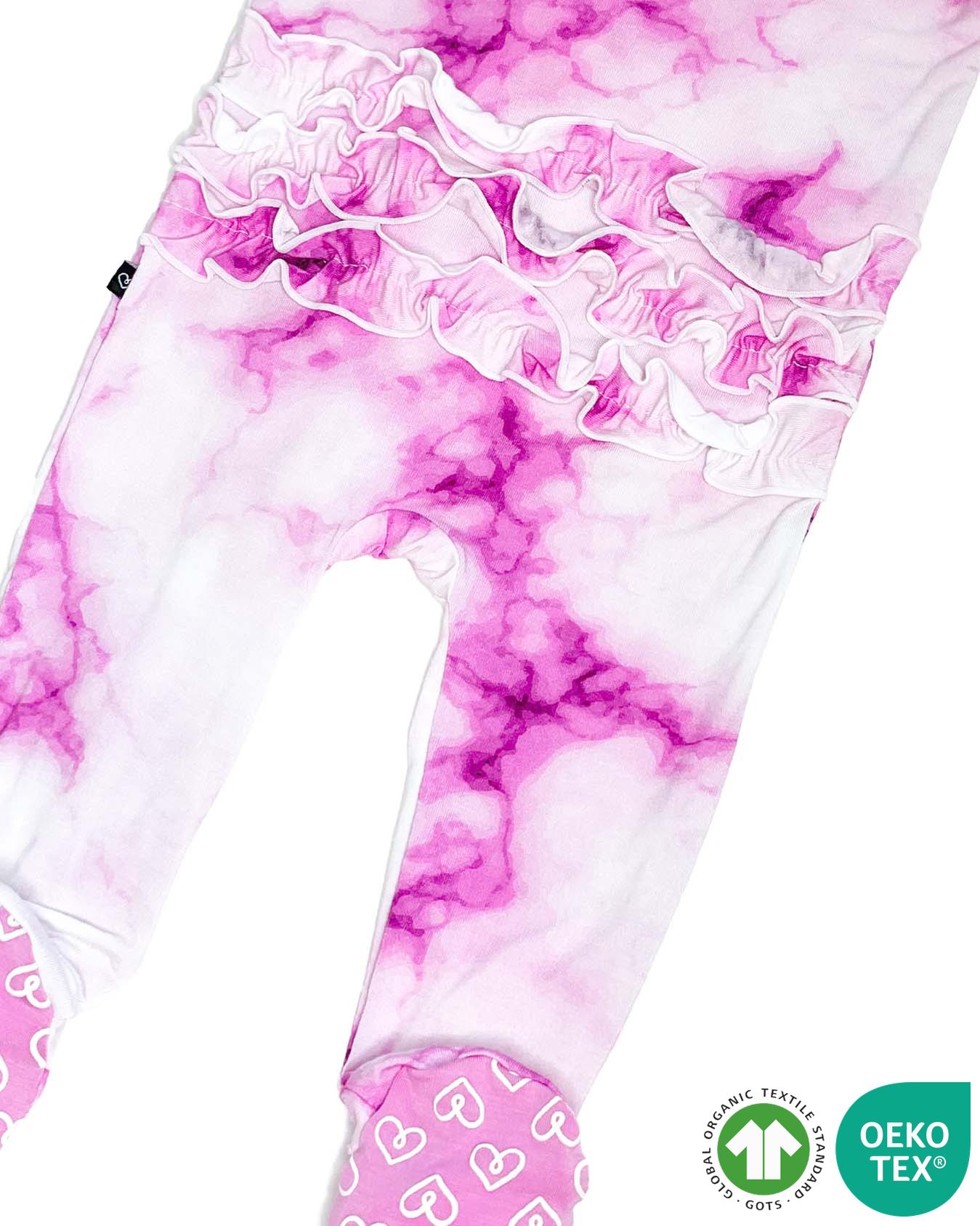 Madi Ruffled Zippered Footie