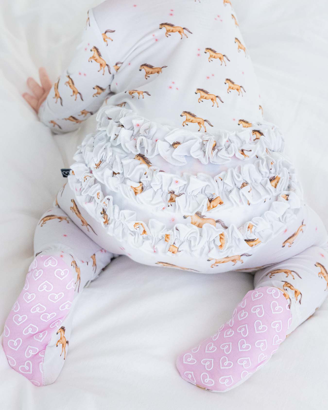 Juniper  Ruffled Zippered Footie