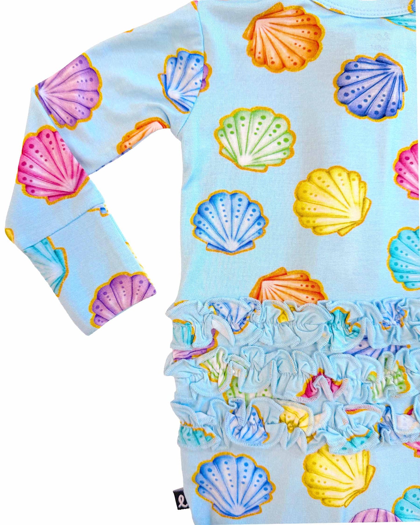 Jenna Ruffled Zippered Footie