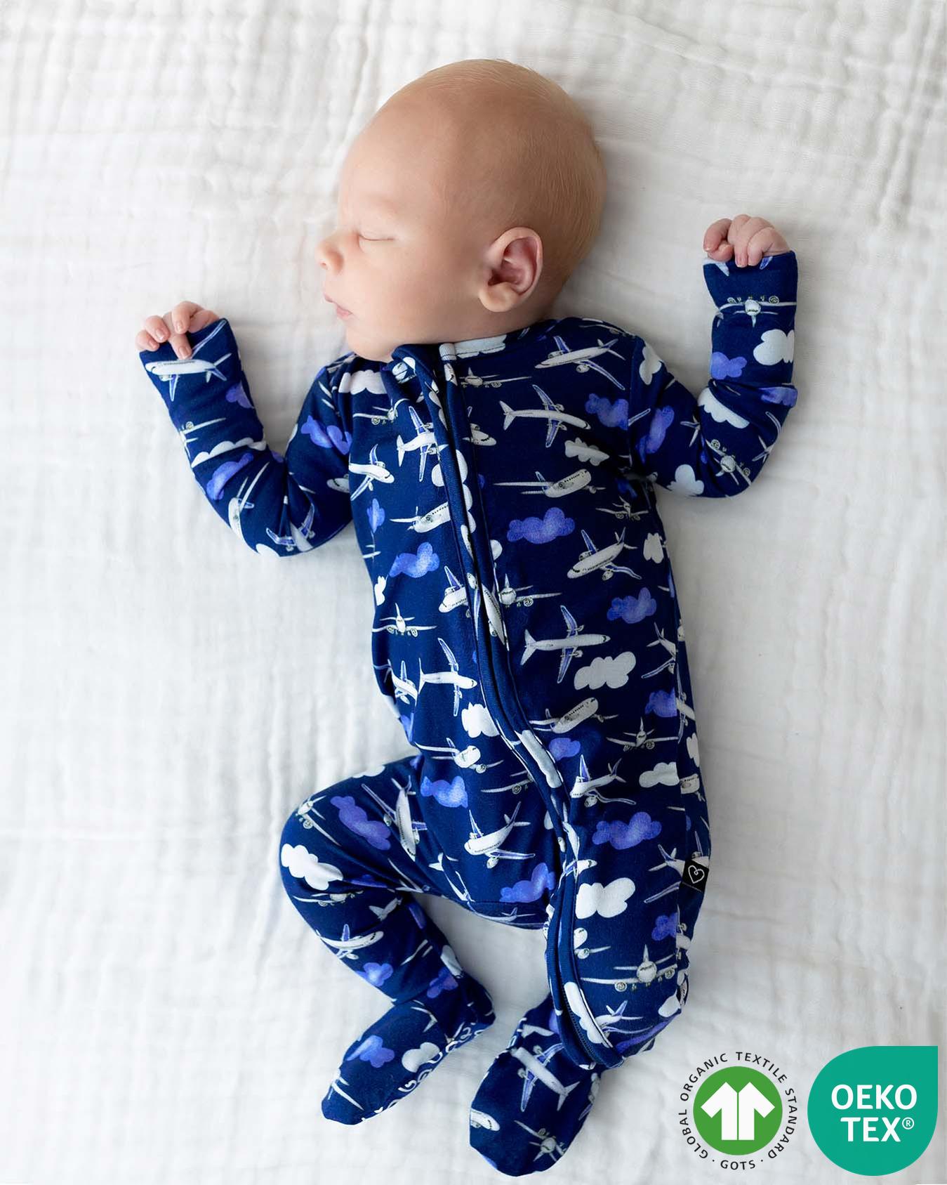 Airplane Zippered Footie