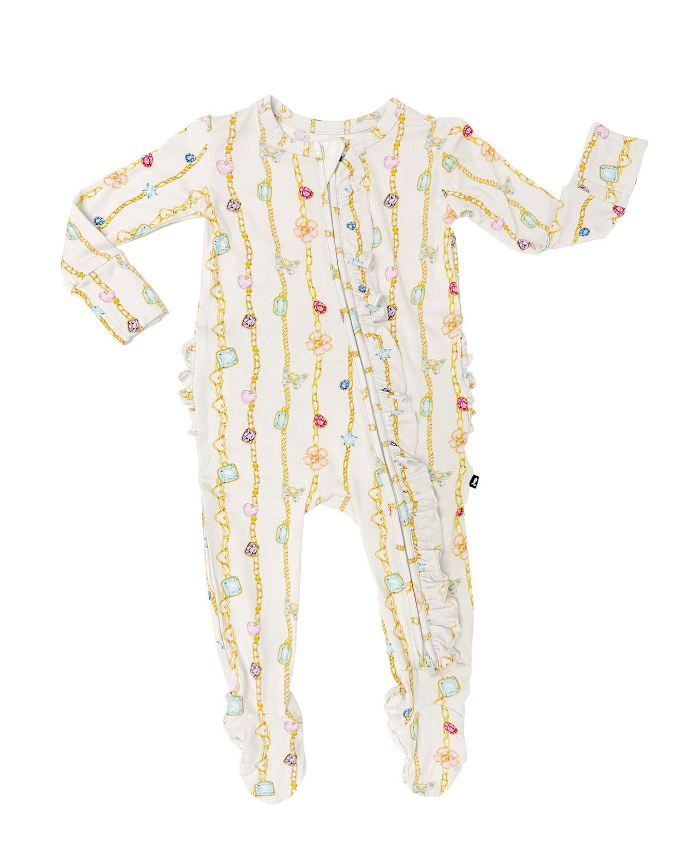 Elizabeth Ruffled Zippered Footie