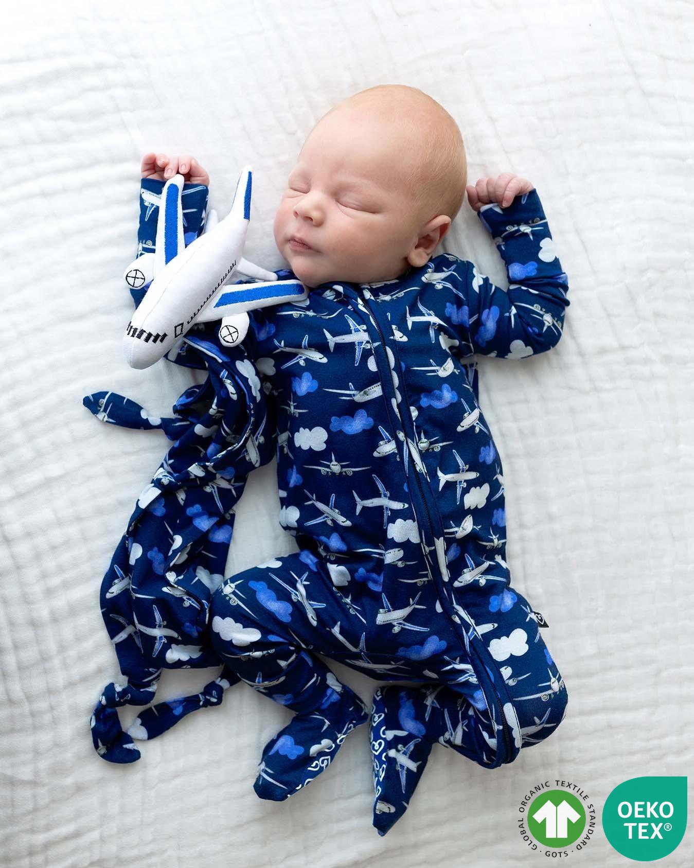 Airplane Zippered Footie