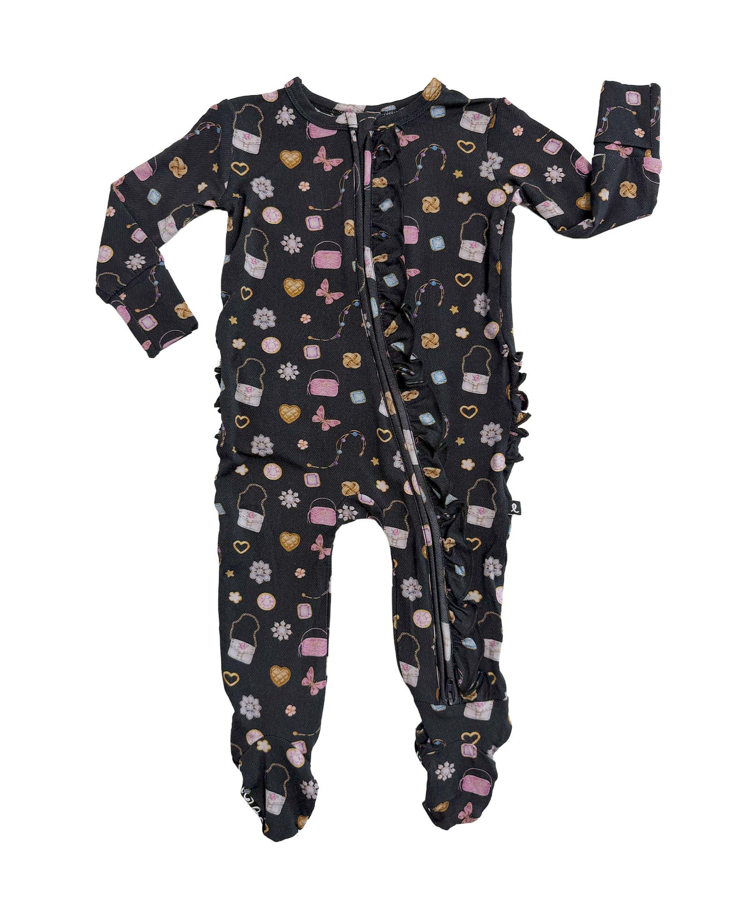 Shiloh Ruffled Zippered Footie