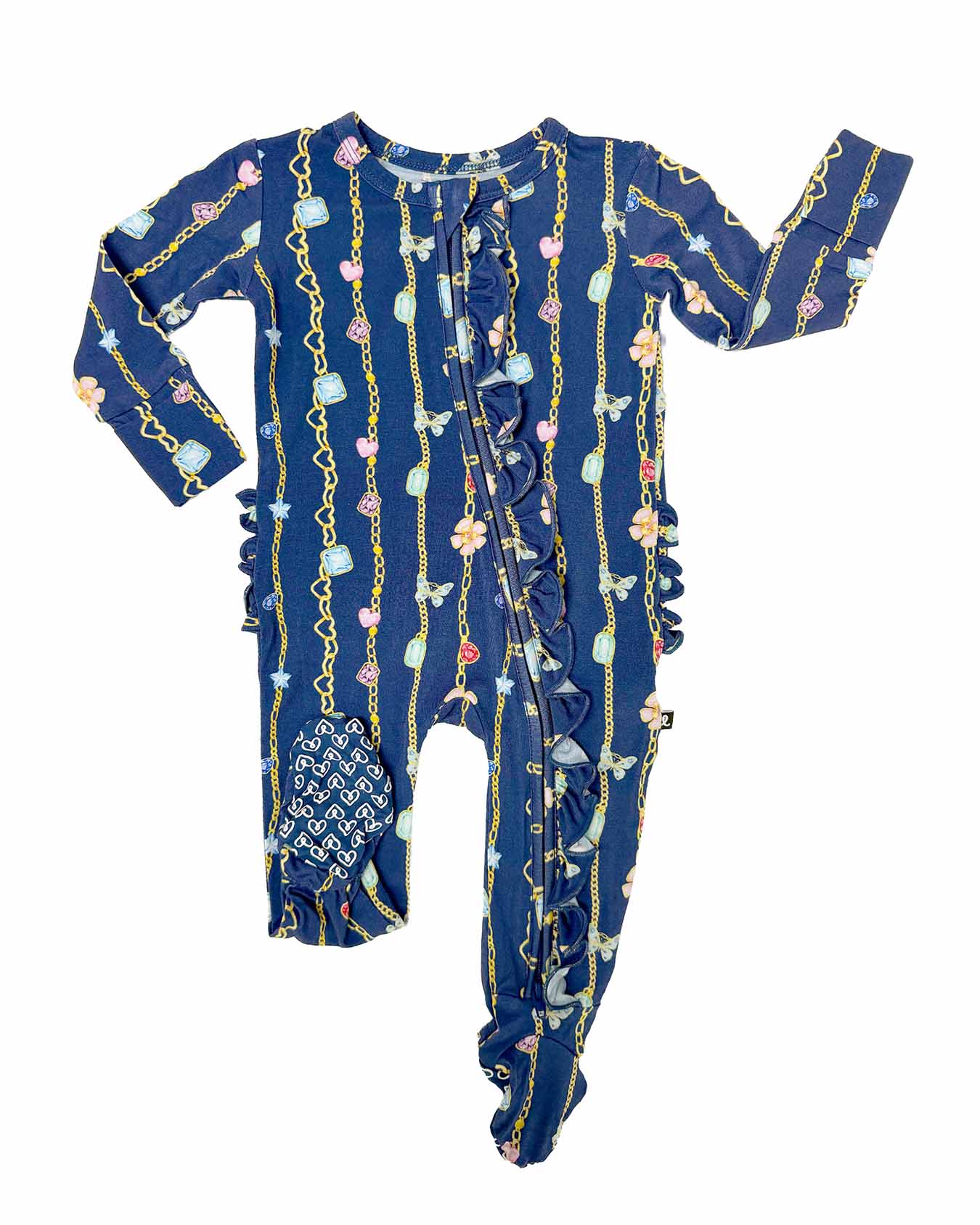 Zara Ruffled Zippered Footie