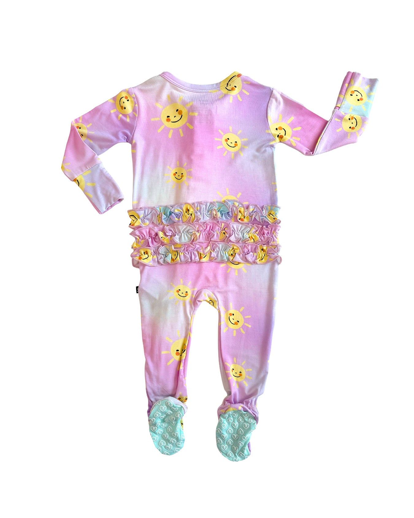 Zoe Ruffled Zippered Footie