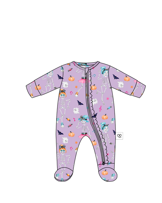 Blair Ruffled Zippered Footie