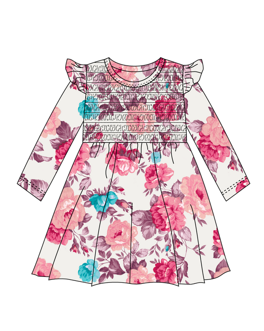 Naomi Smocked Bubble Twirl Dress