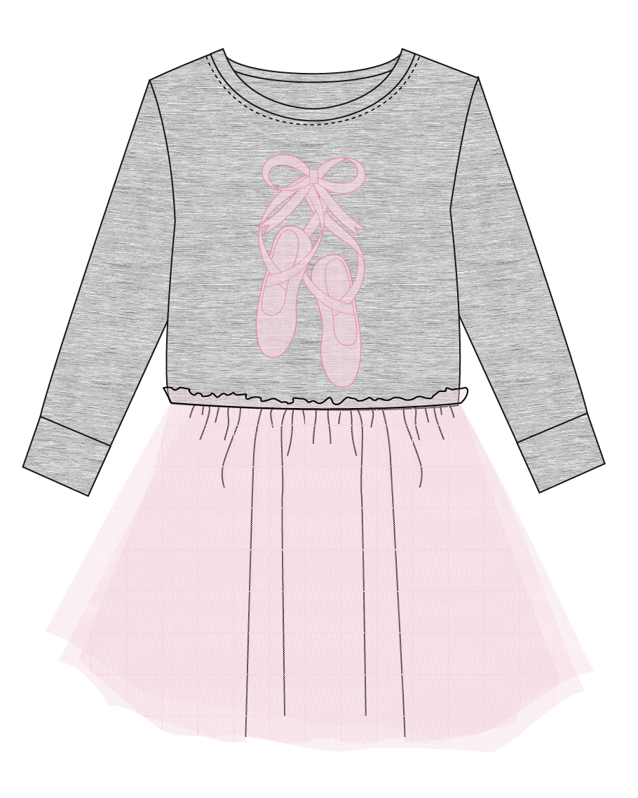 Rae Sweatshirt Dress with Tulle