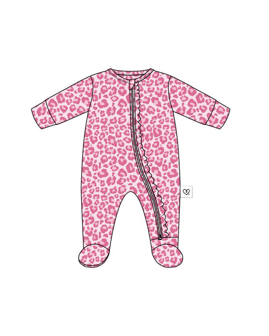 Mia Ruffled Zippered Footie