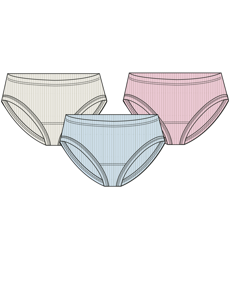 Peony Panty Pack: Set of 3