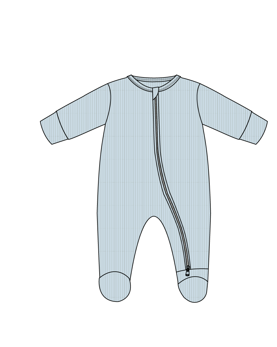 Skye Zippered Footie
