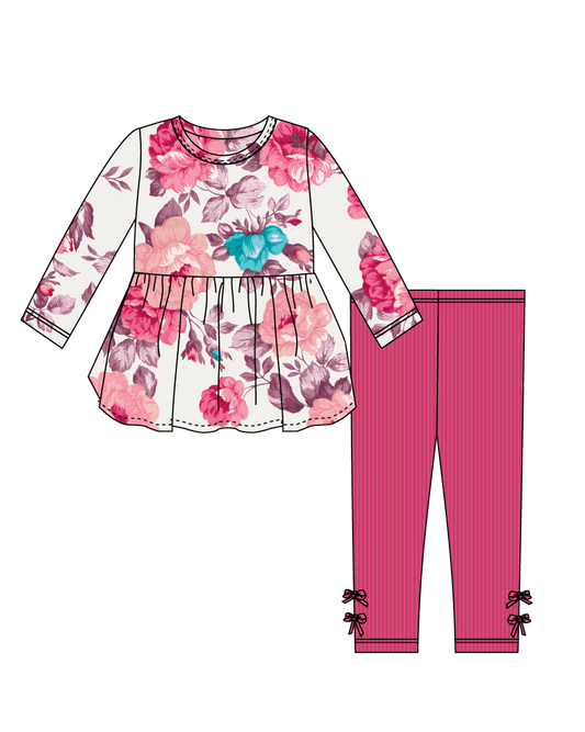 Naomi Peplum & Leggings Set