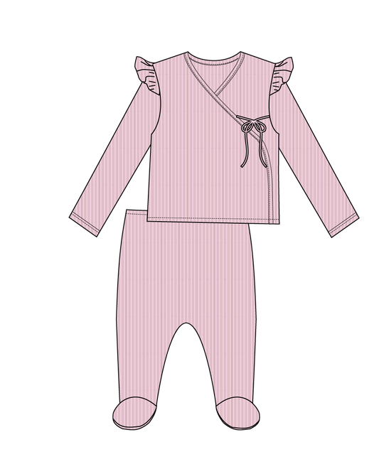 Peony WrapTop & Footie Set