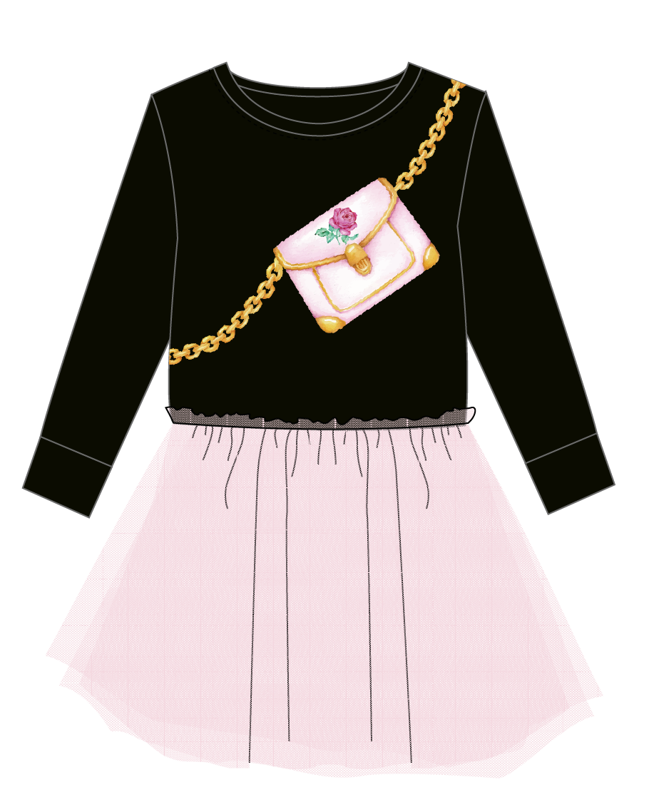 Shiloh Sweatshirt Dress with Tulle