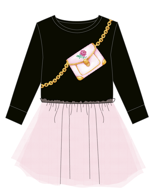 Shiloh Sweatshirt Dress with Tulle