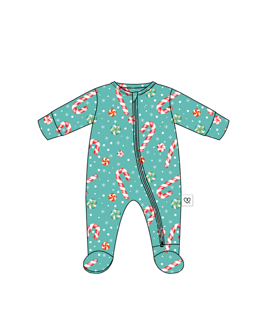 Candy Zippered Footie