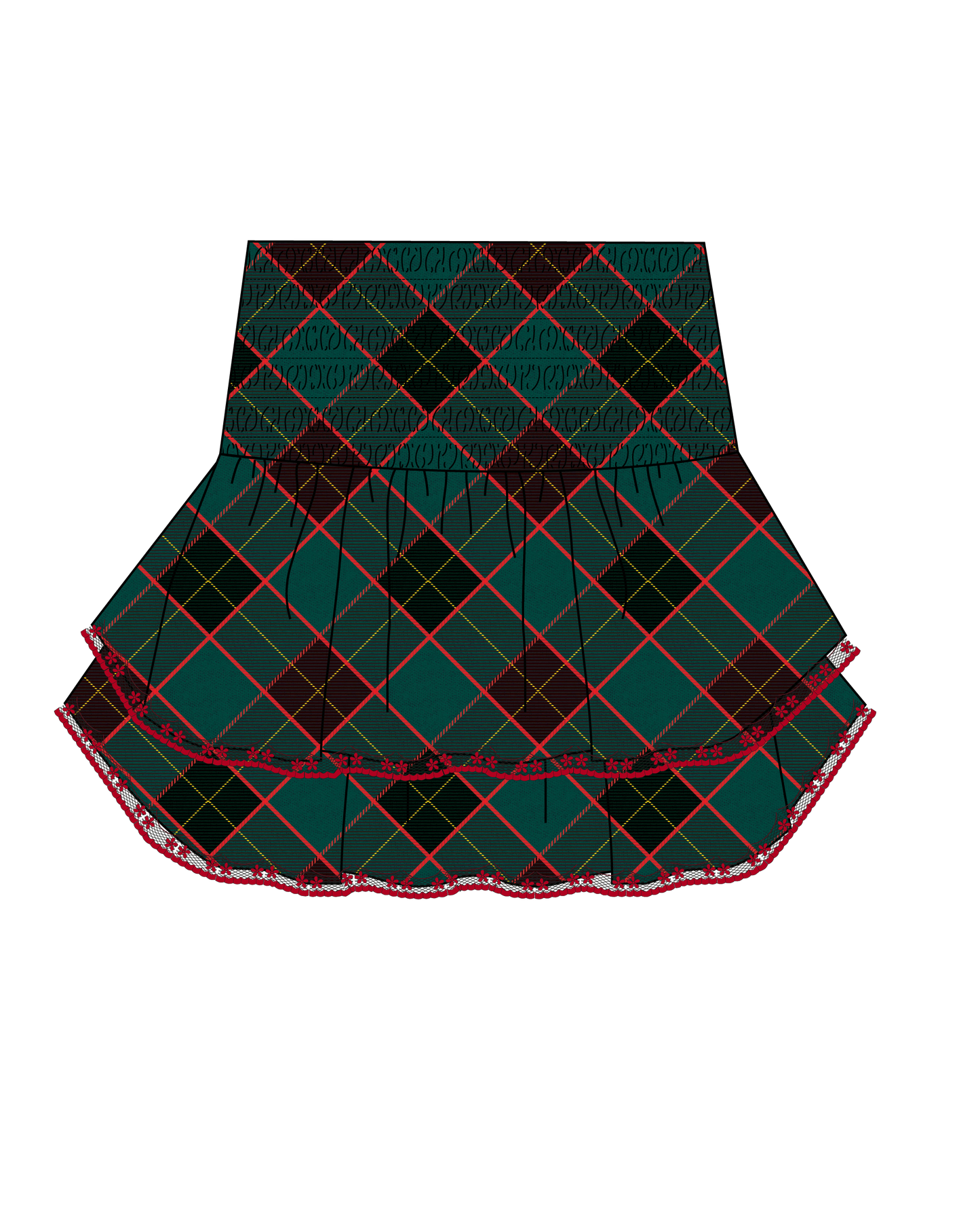 Gabriel Lace Trim Skirt