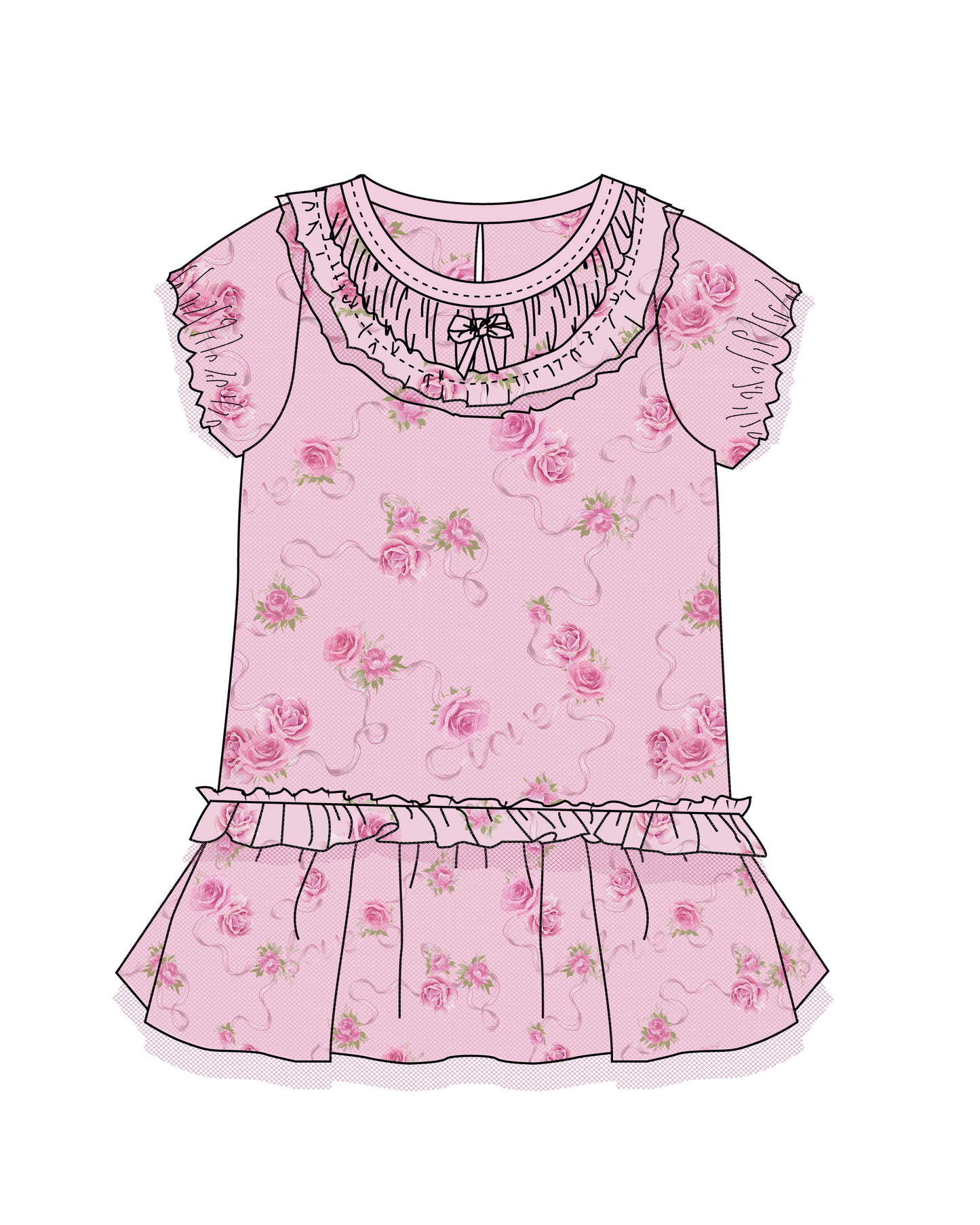 Kaia Ruffled Tulle Dress