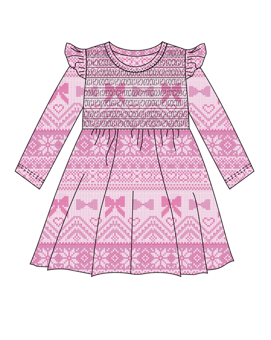 Alina Smocked Flutter Twirl Dress