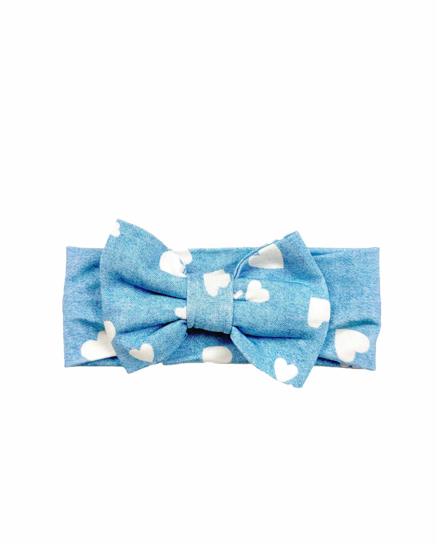 Denim Hearts Headband