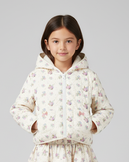 Elsie Quilted Ruffled Jacket