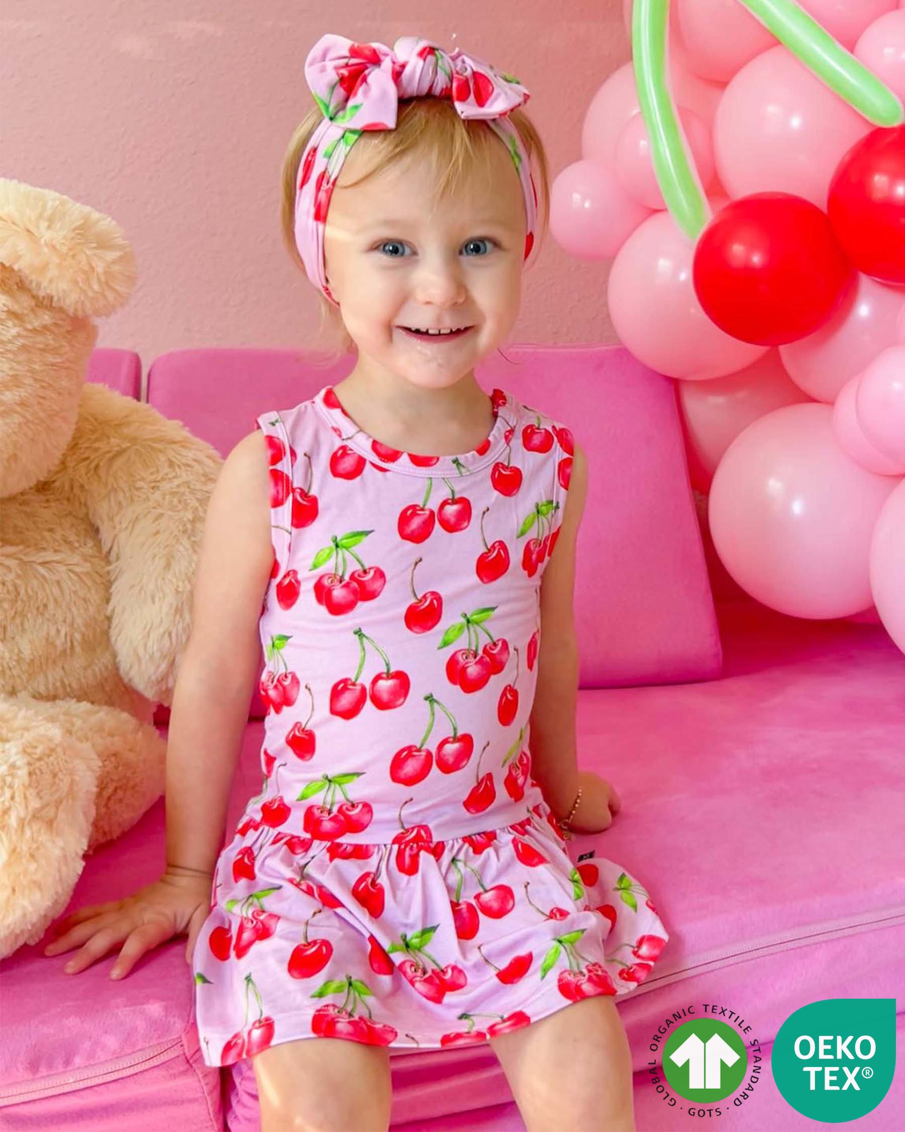 Cherry Bamboo Skirted Bodysuit