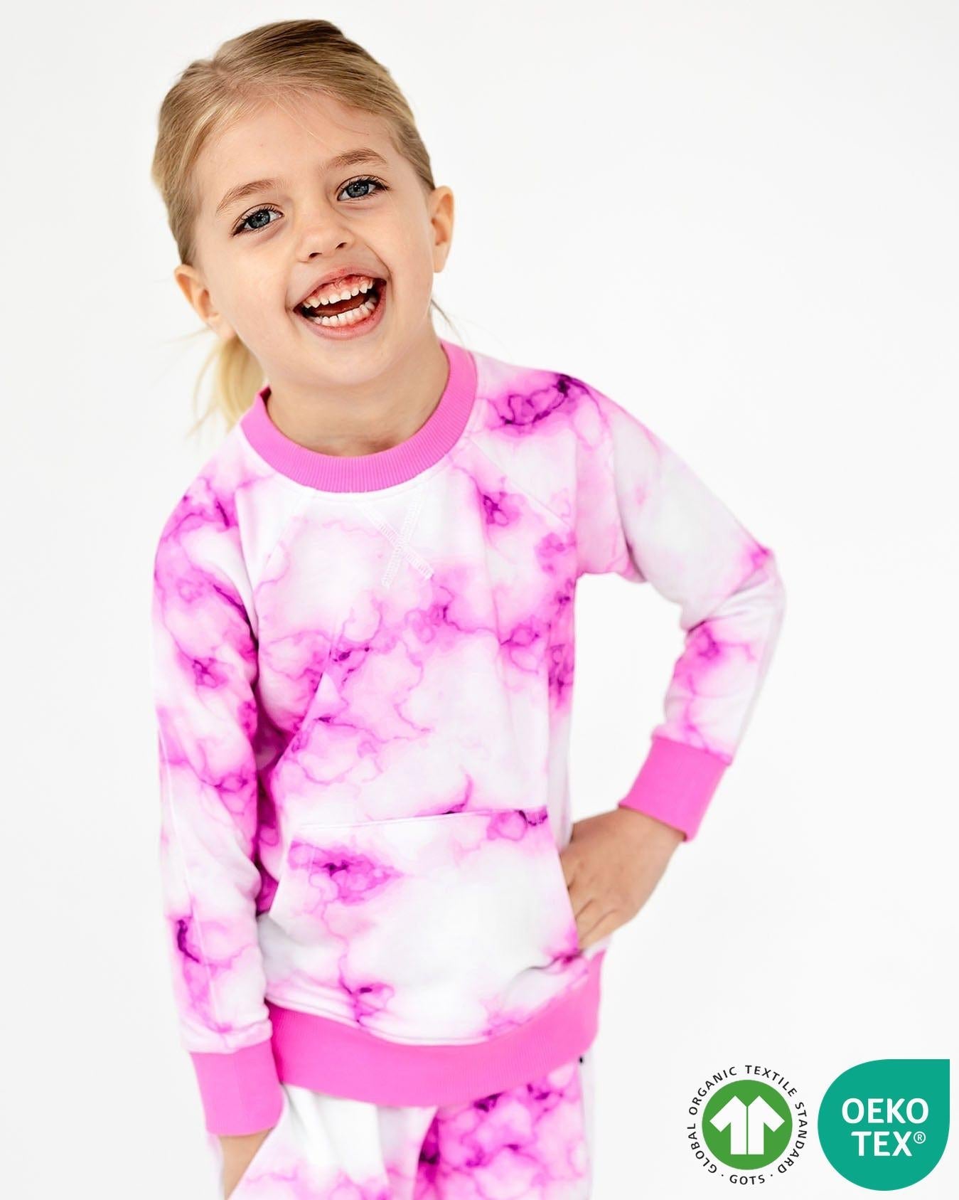 Pink Marble  Bamboo Sweatshirt