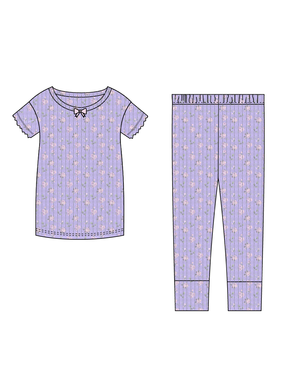 Lila Pointelle Toddler Lounge
