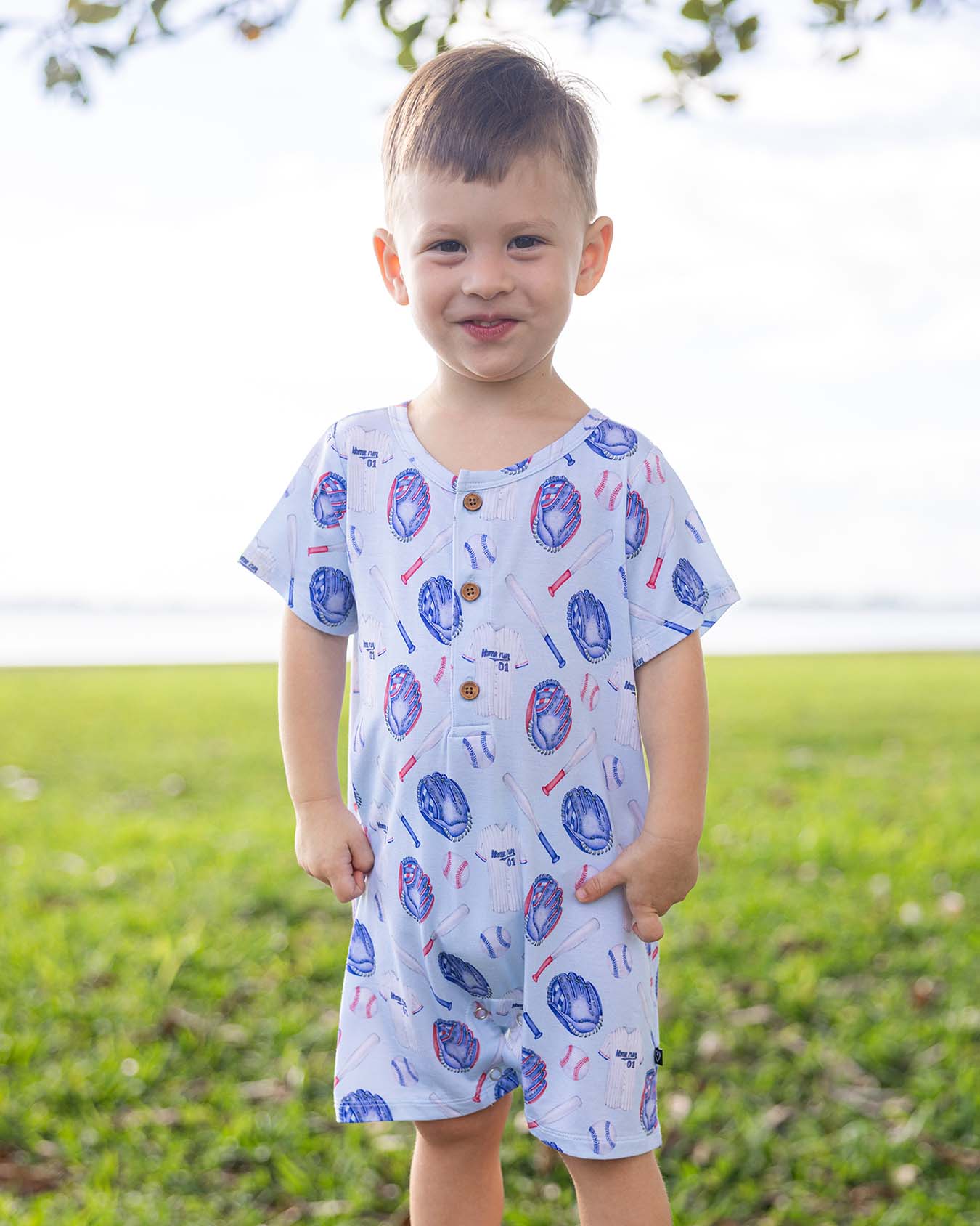 Home Run Henley Romper