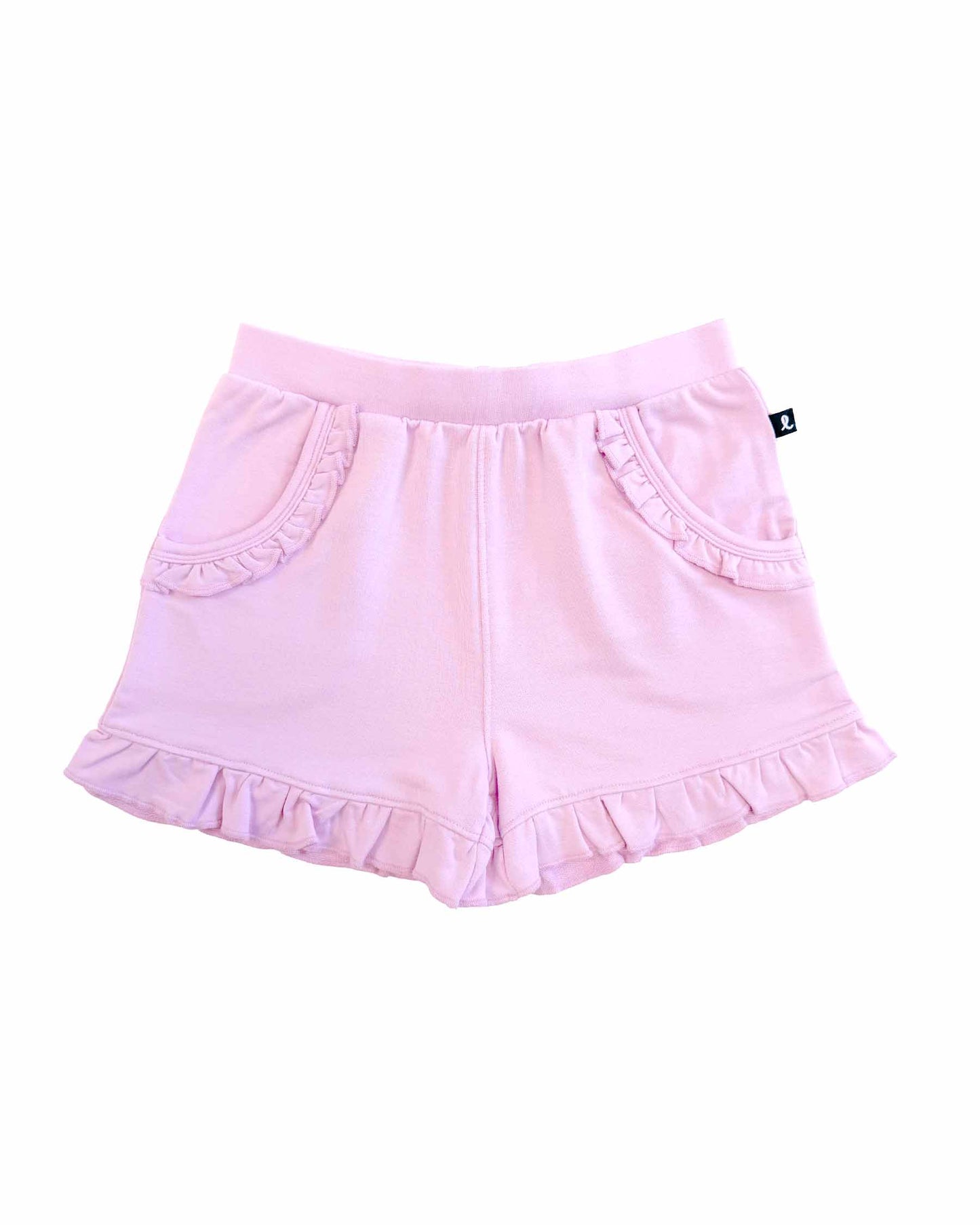 Ariella Terry Ruffled Short (Solid Pink)