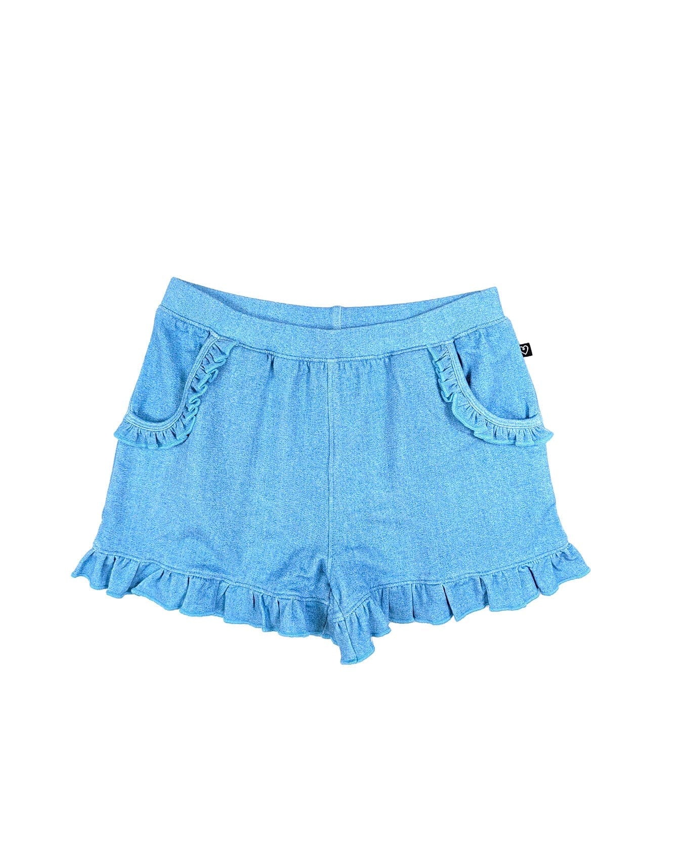 Denim Terry Ruffled Short