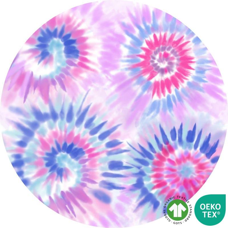 Pink Tie Dye Ruffled Footie
