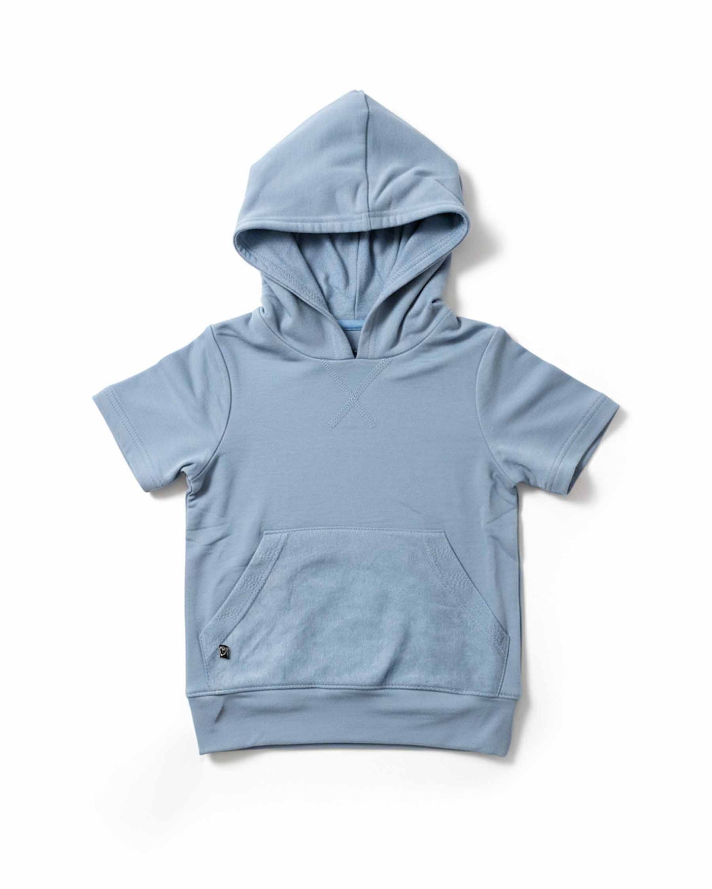 Denim Duo Short Sleeve Hoodie