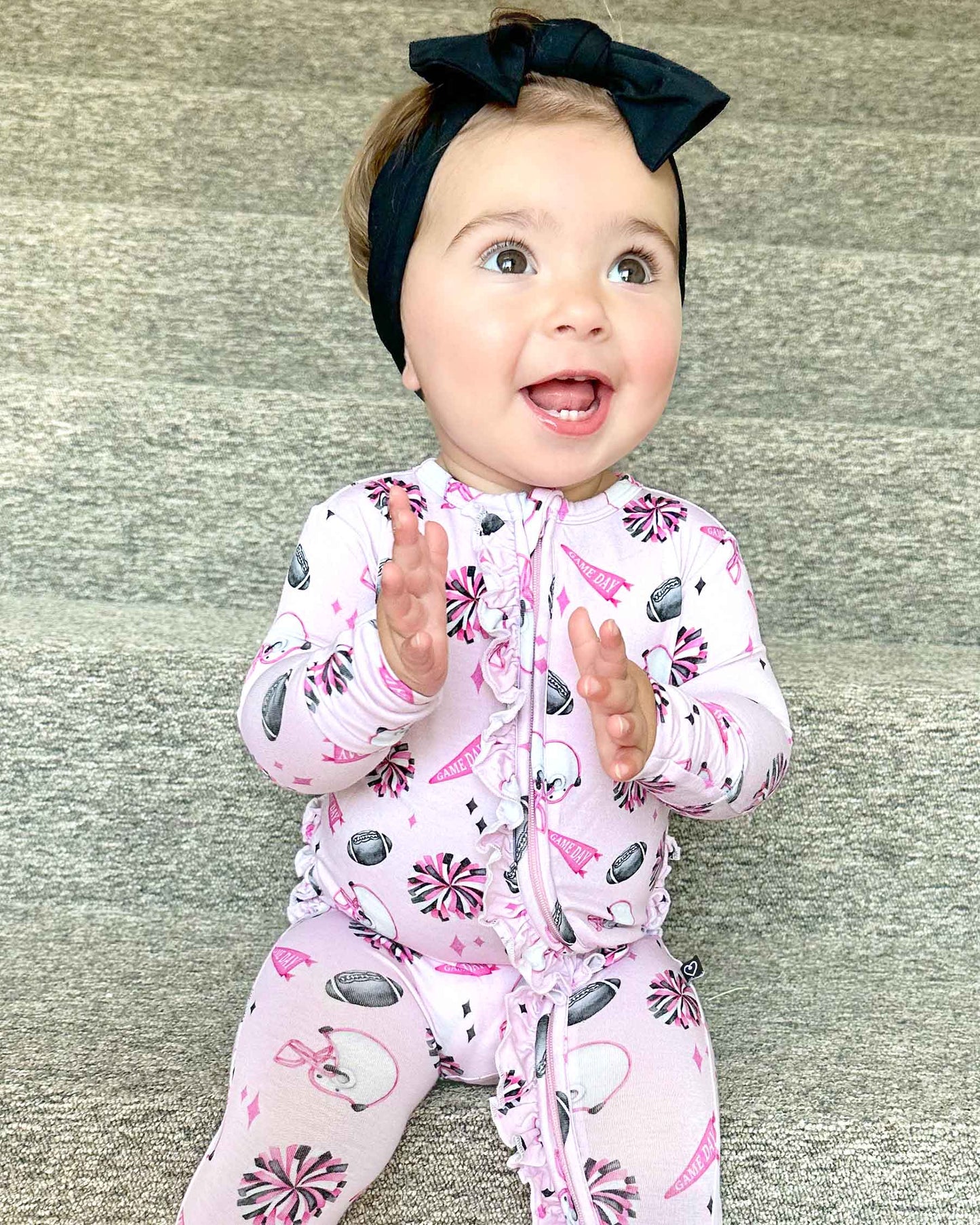 Taylor Ruffled Zippered Footie