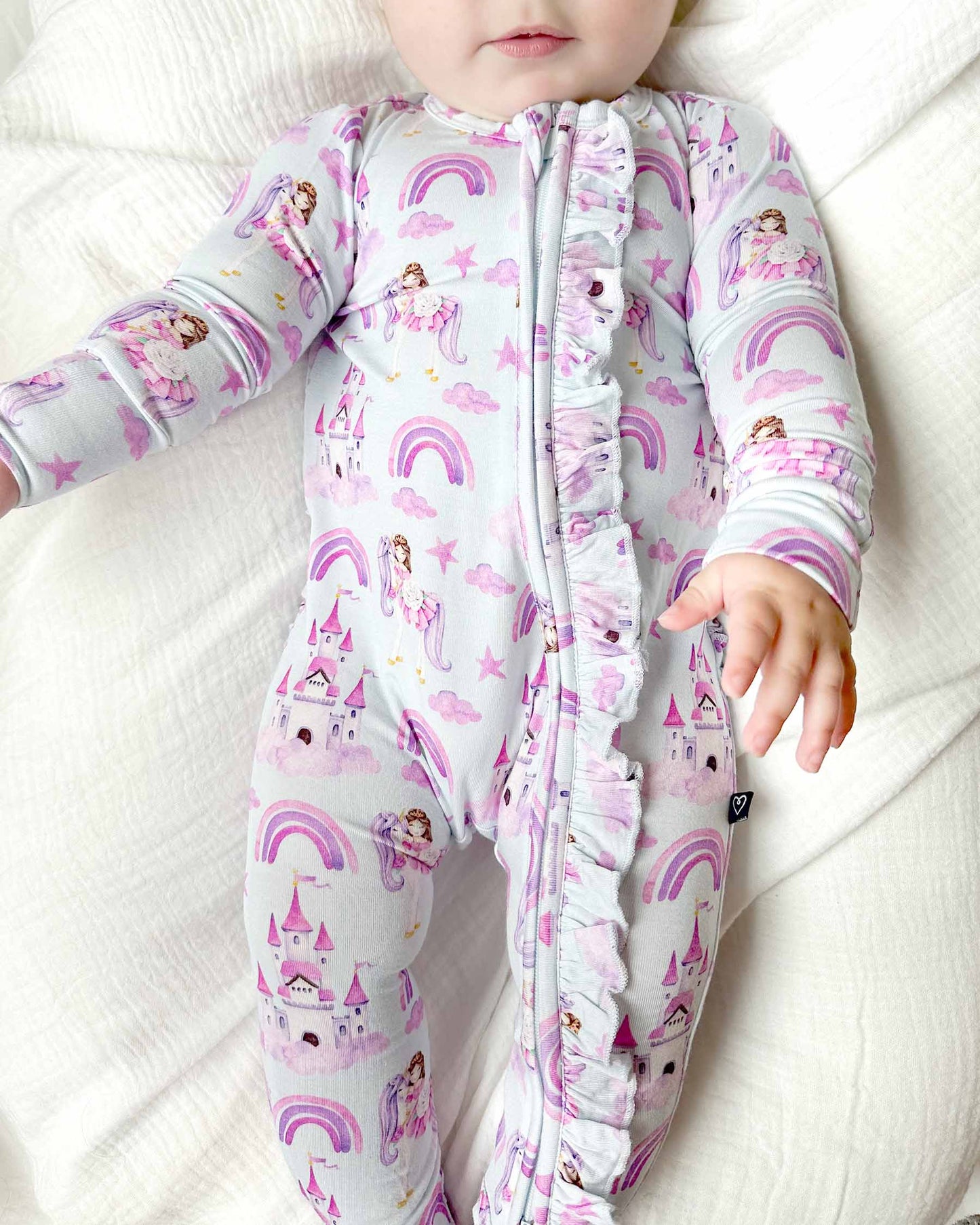 Vivian Ruffled Zippered Footie